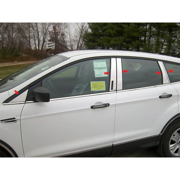 Quality Auto Accessories Stainless Steel Pillar Post Trim for Ford Escape
