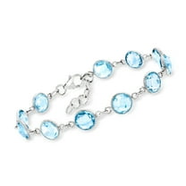 Ross-Simons 20.00 ct. t.w. Sky Blue Topaz Bracelet in Sterling Silver, Women's, Adult