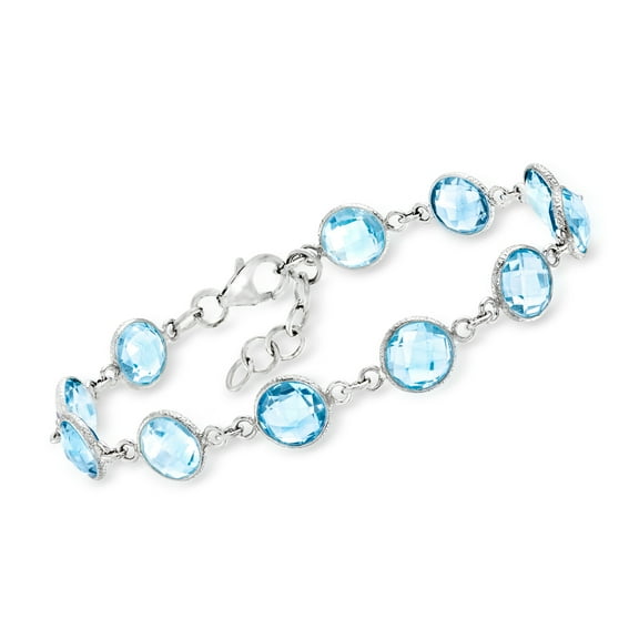 Ross-Simons 20.00 ct. t.w. Sky Blue Topaz Bracelet in Sterling Silver, Women's, Adult
