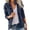 Dark Blue, variant on Vinsonshop Women's Fall Stand Collar Zip Up Military Cotton Utility Safari Jacket Black 3XL
