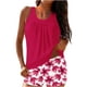 thumbnail image 1 of Conjunto de Bikini de Cintura Alta para Mujeres sin Posicionar Traje Impreso, Tankini Libre con Almohadillas Extraíbles, Traje de Baño de Corte Alto para la Playa de Verano, 1 of 6