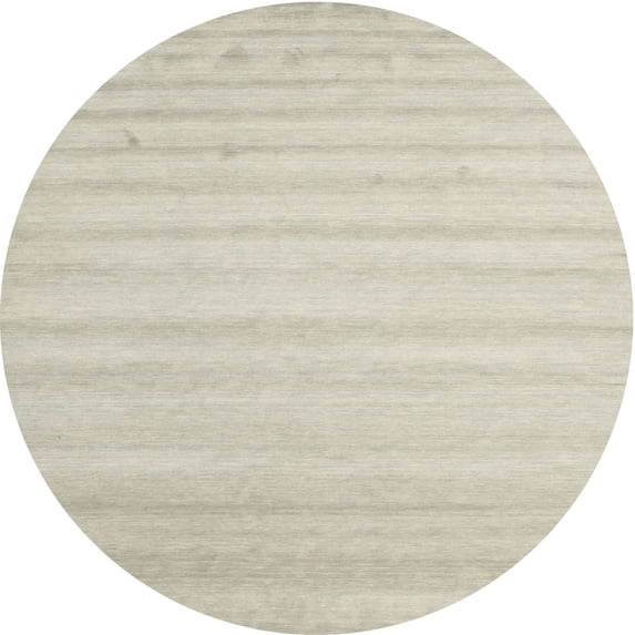 Ahgly Company Indoor Round Contemporary Tan Brown Solid Area Rugs, 7' Round