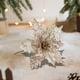 thumbnail image 5 of onlyliua Promoción de Temporada Magnolia con Purpurina Navideña Magnolia con Tallos Decoración para Árbol de Navidad Corona de Flores Decoración Navideña de Año Nuevo Regalo Festivo, 5 of 6