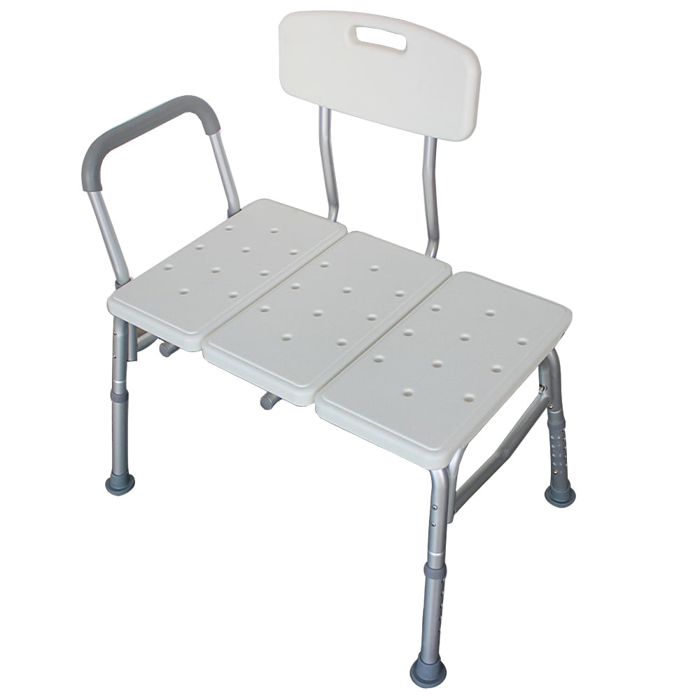 UBesGoo Bathtub Transfer Bench Shower Chair Removable Back and Arm