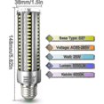 thumbnail image 3 of E27 LED Corn Light, 25W 3000LM, Bright White, Equivalent to 250W, 3 of 5