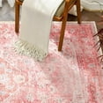 thumbnail image 4 of Pink Rugs for Bedroom Girls 3'x5' Rug Washable Boho Area Rug for Living Room Small Cute Non Slip Throw Carpet for Bedside Dorm Shower Room Soft Light Pink Floral Home Decor Pink 3'x5', 4 of 5