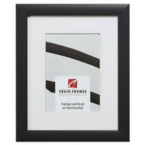Craig Frames 1WB3BK 12x36 inch Black Picture Frame Matted for an 8x32 Photo