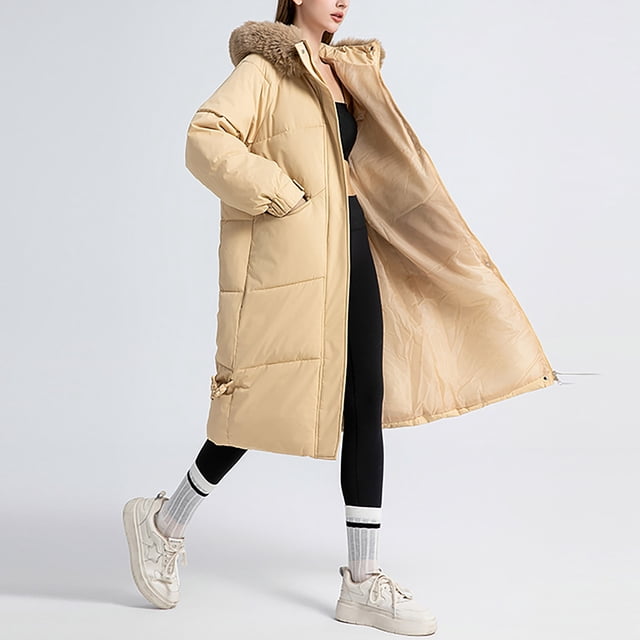 Abrigos y chaquetas informales con capucha de manga larga para mujer, abrigos largos y cálidos con capucha, chaquetas con cuello, parkas ajustadas de invierno, abrigos para mujer
