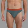 thumbnail image 2 of khonts,Men's Bulge Enhancing Jockstrap Briefs Athletic Supporter Big Ball Pouch Backless Underpants Orange L, 2 of 4