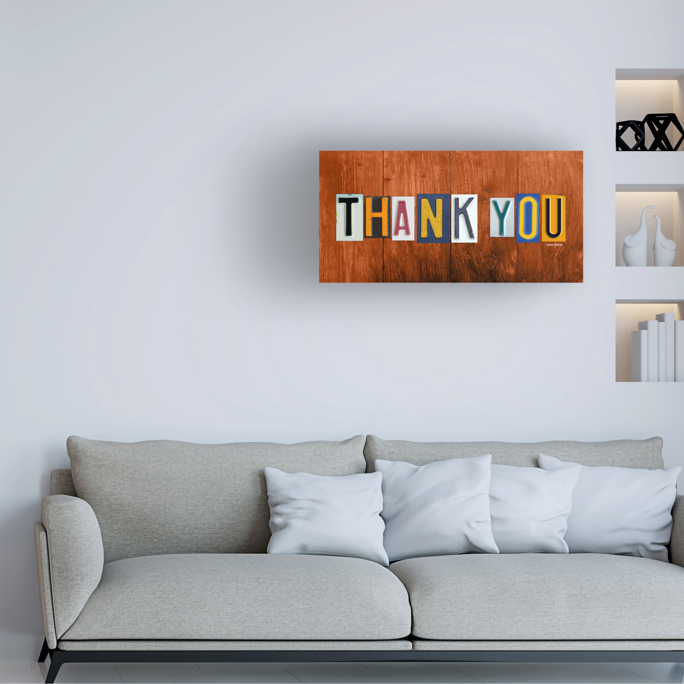 Trademark Fine Art 'Thank You' Canvas Art by Design Turnpike