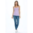 thumbnail image 4 of ACTIVE UNIFORMS Women's Camisole Cotton Stretch Undershirt with Adjustable Strap Tank Top Multi-Pack of 2 (Lavender, Large), 4 of 6