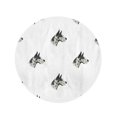 thumbnail image 2 of JSDART 60 inch Round Beach Towel Blanket Abstract Great Dane Dog Pattern in Flat Breed Travel Circle Circular Towels Mat Tapestry Beach Throw, 2 of 2
