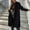 Black, variant on Women's Long Button Coat Soft Material Warm Heritage Style Peacoat for Colder Days and Elegant Winter Fashion