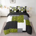 thumbnail image 3 of YST Ensemble de Literie 7 Pcs Imprimé Léopard Complet, Ensembles de Literie Rayés pour Filles Femmes, Texture Peau d'Animal Lit en Sac, Ensembles de Lit Réversibles Abstraits Modernes avec Draps Décoration de Chambre, 3 of 5