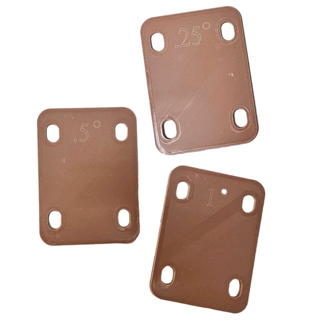 Wweixi Guitar Neck Shims 25 Degree 5 Degree 1 Degrees Guitar Neck Plate Tool For Bass Essential Repair Accessory