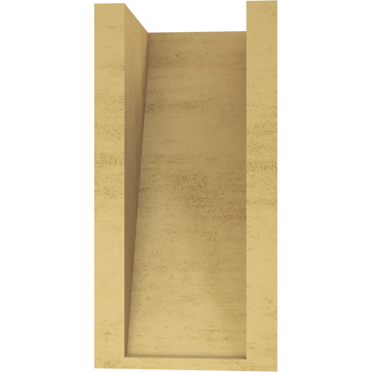 6"W x 6"D x 12"H Wide Concord Rough Cedar Woodgrain TimberThane Corbel, Primed Tan