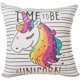 thumbnail image 3 of Funda de cojín con diseño de Hojas de Flamenco y Funda de Almohada con diseño de piña para sofá, Sala de Estar, Dormitorio, decoración del hogar, 45 x 45 cm, Juego de 4 Piezas (Lindo Unicornio), 3 of 5