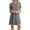 Grey, variant on Women's Casual Summer Short Sleeve T-Shirt Dress A-Line Round Neckline Beach Swing Dress "L, Green"