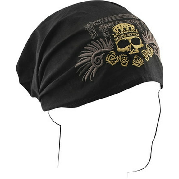 HEADWRAP, COTTON, HIGHWAY HONEY&REG;, GOLDEN SKULL