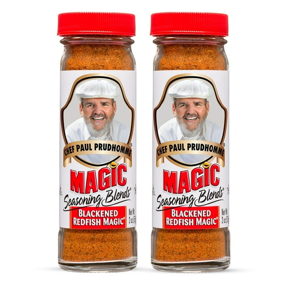 Chef Paul Blackened Redfish BCF26 Magic Seasoning Blends | Cajun-Style Spices & Seasonings | Gluten-Free, No MSG, Bold Flavor | Perfect for Grilling, Cooking & BBQ | 2 oz each (Pack of 2)