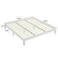 thumbnail image 5 of King Size Classic Basic Plaform Bed, Basic Bed Frame With Wooden Slats Support, Comfy Platform Bed For Boys, Girls, Teens, Adults, Noise Free, No Spring Box Needed, White, 5 of 7