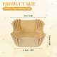 thumbnail image 2 of Uxcell 100pcs forros de cupcake cuadrados de papel para hornear tazas desechables color papel kraft, 2 of 7