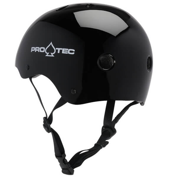ProTec Skateboard Pads Classic CPSC Gloss Black Skate Helmet - (Certified) - X-Small / 20.5" - 21.3"