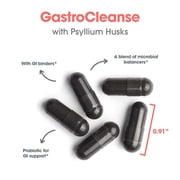 ARG GastroCleanse - Digestive Cleanse Supplement - Psyllium Fiber & Activated Charcoal Blend - Gut & Colon Support - Vegetarian - 25 Servings - 100 Capsules