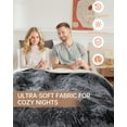 thumbnail image 2 of GARVEE Electric Heated Blanket Queen Size 84"x90" Velvet Soft Dual Controls Fast Heating Blankets,Over-Heat Protection,Grey, 2 of 9