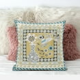 thumbnail image 3 of HomeRoots 481173 20 x 20 in. Peacock Broadcloth Floral Zippered Pillow, Beige & White, 3 of 3