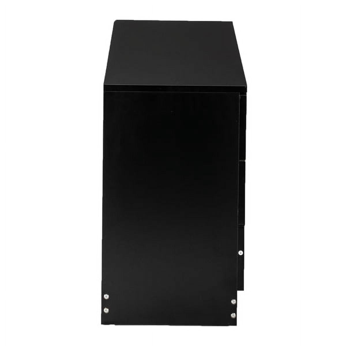 Modern Simple 3-Drawer Table Nightstand Dresser Black