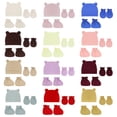 thumbnail image 5 of Manoplas, calcetines, gorro de dormir, gorro cálido para bebés, recién nacidos, niños y niñas, color café, 5 of 5