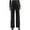 Black, variant on Women Faux Leather Pants Solid Color Pockets High Waist Straight Wide Leg Leggings Slim Fit Trousers Vintage Pants Women'S Casual Pants