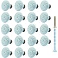 thumbnail image 4 of Piutouyar Sky Blue Ceramic Knobs - Retro & Modern Drawer & Cabinet Knobs, 34mm / 1.3Inch Diameter (15Pcs), 4 of 4