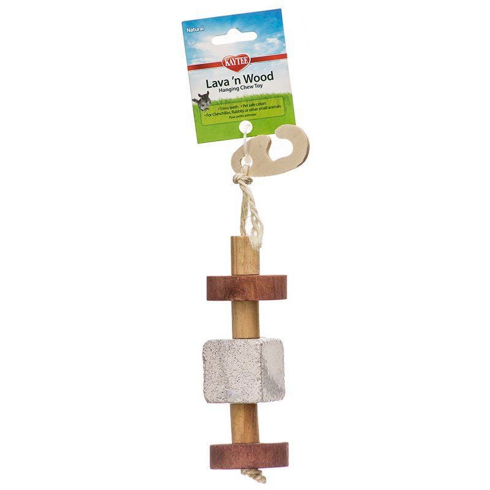 Kaytee Lava 'N Wood Hanging Chew Toy [Small Pet, Chews & Licks] Hanging Chew Toy - (2" Diameter x 9.5" High)