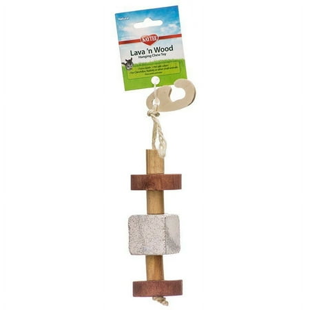 Kaytee Lava 'N Wood Hanging Chew Toy [Small Pet, Chews & Licks] Hanging Chew Toy - (2" Diameter x 9.5" High)