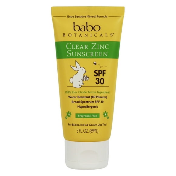 Babo Botanicals - Clear Zinc Sunscreen Fragrance Free 30 SPF - 3 fl. oz.