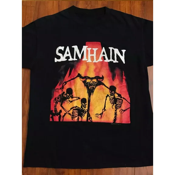 Vintage Samhain November Coming Fire T-shirt Cotton Tee S-4XL CO657