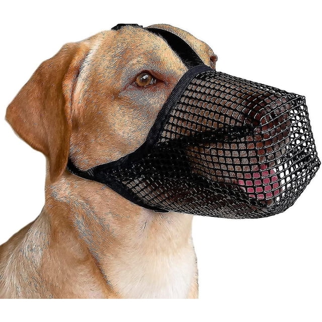 Bozal para perro con correas ajustables, bozales cubiertos de malla suave para perros pequeños, medianos y grandes