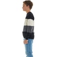 thumbnail image 3 of Sezzit Boys 100% Cotton Crewneck Sweater Soft Knit Pullover for Fall and Winter Long Sleeve Warm Knit - Black Stripes - Size 4, 3 of 7