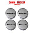 thumbnail image 1 of 56/60mm Car Wheel Hub Cap Auto Emblem Stickers Refit Accessories For Mercedes Benz G S R C E B A Class GLA GLK C180 E300 S200 For AMG silver, 1 of 6
