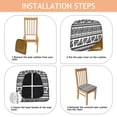 thumbnail image 4 of Black Geometric Triangle Diamond Pattern Seat Covers for Dining Room Chairs Set Of 4,Stretch Printed Washable Chair Seat Cover with Elastic Ties and Button,Removable Waterproof Couch Cushion Covers, 4 of 6