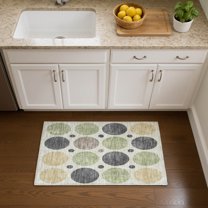 Addison Rugs Mayfield Premium Machine Washable Transitional Geometric Beige Rectangle Rug, 1'8" x 2'6"