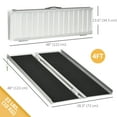 thumbnail image 3 of HOMCOM 4ft Wheelchair Ramp Scooter Mobility Non-Skid Layering, 3 of 10