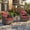 OPO-SWTB069BWRD, variant on Opohoro 3-Piece Outdoor Wicker Swivel Rocker Seating Group with Side Table and Double Button Back Cushions for Porch or Backyard, Blue