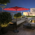 thumbnail image 2 of Costway 10' Solar LED Lighted Patio Market Umbrella Tilt Adjustment Crank, 2 of 8