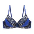 thumbnail image 4 of Levmjia Women Floral Lace Lingerie Set Wirefree Lace Adjustable Shoulder Straps Push Up Bra Thong Panties Soft Breathable Daily Honeymoon Romantic Bedroom Night Occasions, 4 of 5