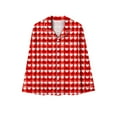 thumbnail image 6 of Valentines Pajamas for Women 2pc Set Heart Printed Long Sleeve Button Shirt and Pants Soft Cozy Casual Sleepwear Loungewear Red XL, 6 of 7