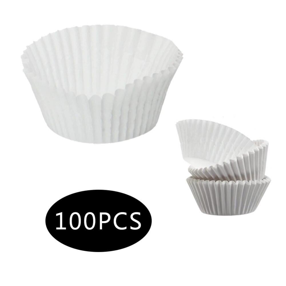 White Baking Cups Fluted Paper Liners Cupcakes Muffin Candy Bulk 3 Sizes 500 ct 