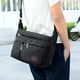 thumbnail image 1 of Bolso Bolsos de hombro de lona para hombre, bolso de mensajero de viaje para hombre con varios bolsillos (negro), 1 of 5